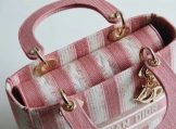 Christian Dior Lady D-Lite Medium Bag with Pale gold hardware