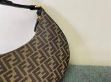 Fendi Fendigraphy Small Brown FF Jacquard Shoulder Bag with Rich jacquard fabric