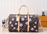 Louis Vuitton Monogram Canvas Keepall 45 with Cherry Blossom