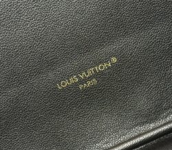 Louis Vuitton Neverfull Bandouliere Inside Out MM Tote in Monogram Canvas & Black Leather close view