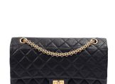 Chanel 2.55 Reissue Black Crinkled Calfskin Leather Handbag