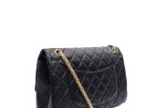 Chanel 2.55 Reissue Black Crinkled Calfskin Leather Handbag