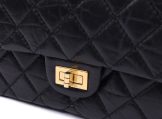 Chanel 2.55 Reissue Black Crinkled Calfskin Leather Handbag
