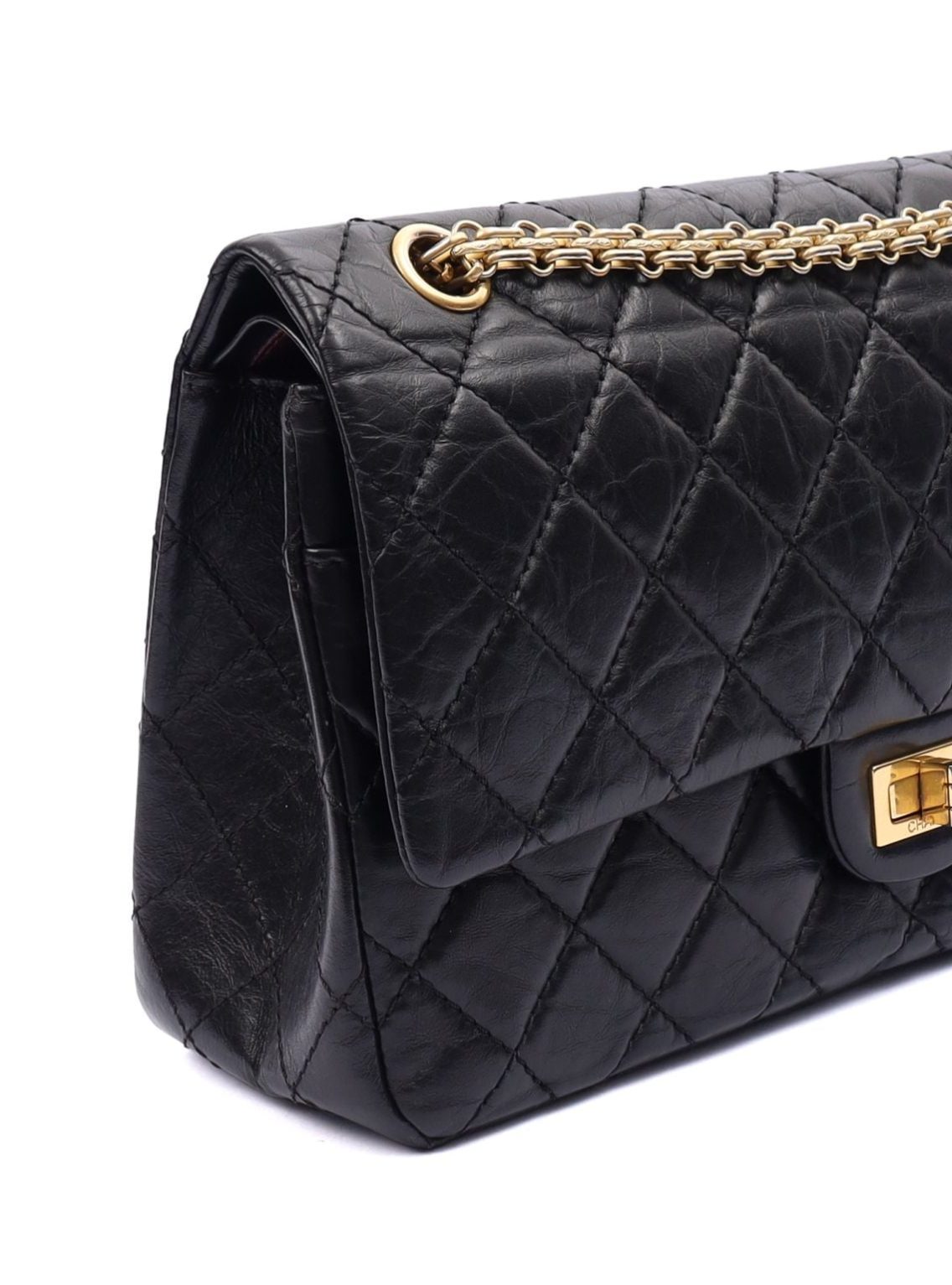 Chanel 2.55 Reissue Black Crinkled Calfskin Leather Handbag6 Chanel 2.55 Reissue Black Crinkled Calfskin Leather Handbag