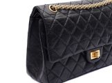 Chanel 2.55 Reissue Black Crinkled Calfskin Leather Handbag