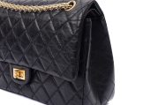 Chanel 2.55 Reissue Black Crinkled Calfskin Leather Handbag