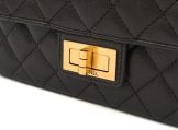 Chanel 2.55 Reissue Mini Black Leather Shoulder Bag