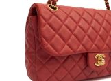 Chanel Cruise Flap Bag in Red Calfskin Leather with Gold Hardware
