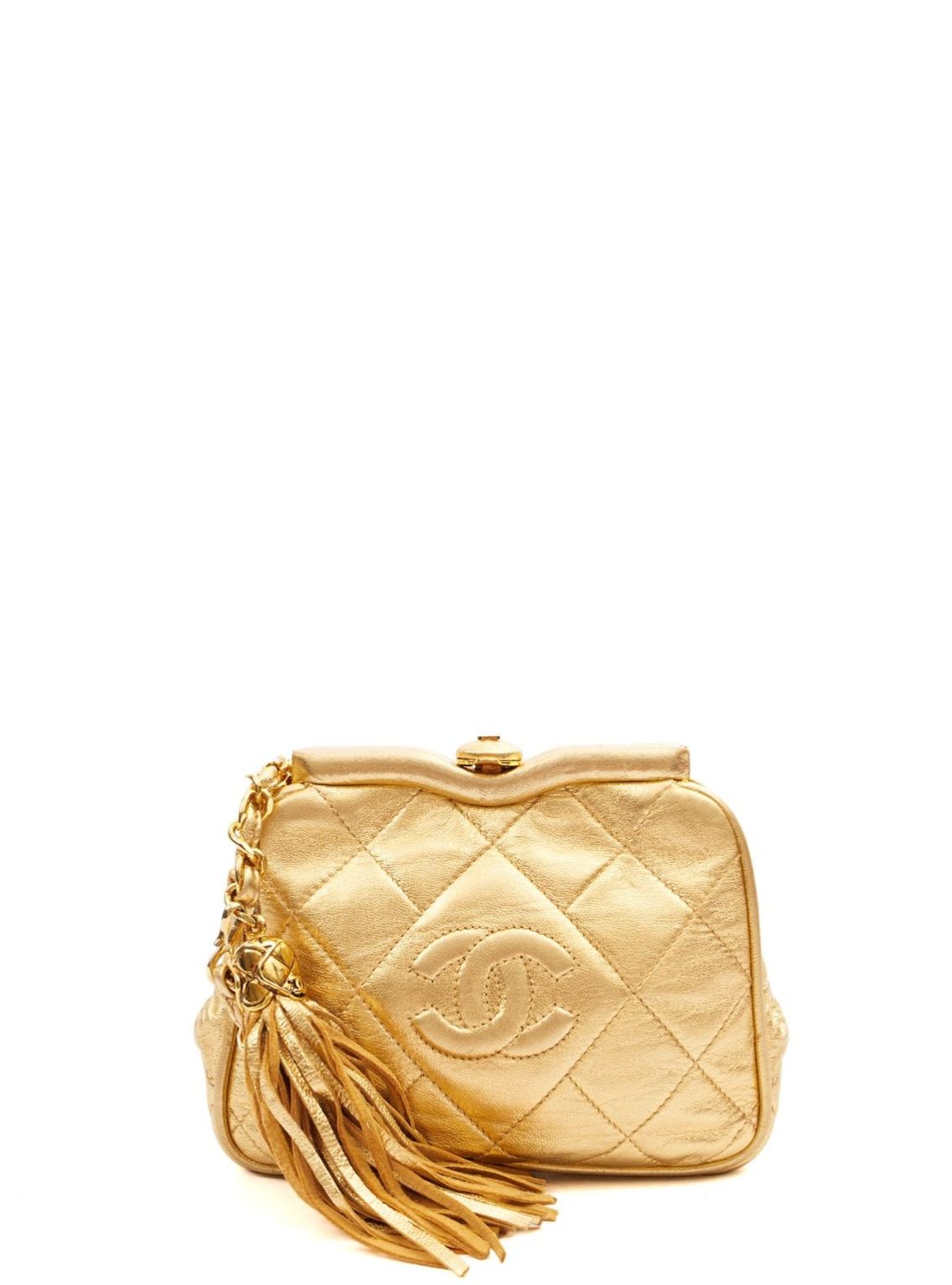Chanel Metallic Calfskin Leather Belt Bag