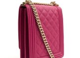Chanel North South Boy Pink Caviar Leather