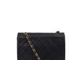Chanel Vintage XL CC Flap Bag in Black Calfskin Leather