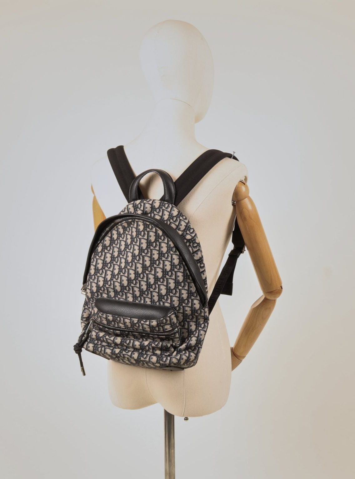 Christian Dior Rider Backpack in Black Oblique Jacquard Canvas Christian Dior Rider Backpack in Black Oblique Jacquard Canvas