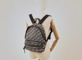 Christian Dior Rider Backpack in Black Oblique Jacquard Canvas