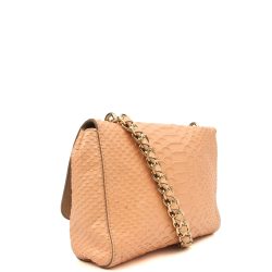 Mulberry Cecily Handbag in Coral Orange Exotic Effect Leather