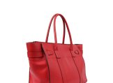 Mulberry Mini Zipped Bayswater in red Calfskin Leather