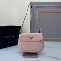 Prada Cleo Small Brushed Leather Shoulder Bag – Pink