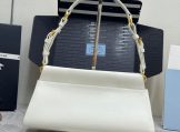 Prada Enchaîné Medium Leather Bag – White