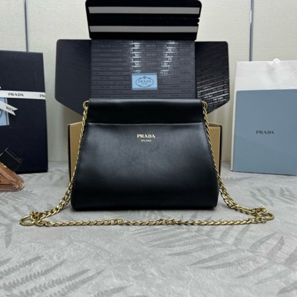 Prada Enchaîné Mini Leather Bag – Black Prada Enchaîné Mini Leather Bag – Black