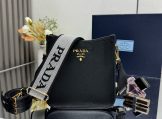 Prada Leather Mini Shoulder Bag – Black