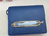 Hermes Roulis Mini Bag in Blue Royal with Gold Hardware