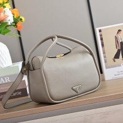 Prada Darling Leather Handbag in Clay Color
