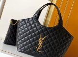 YSL ICARE Medium Quilted Nappa Tote Bag