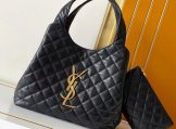 YSL ICARE Medium Quilted Nappa Tote Bag close view