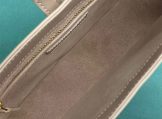 YSL Le 5 A 7 Hobo Bag in Smooth Leather in Beige interior view