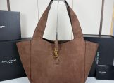 YSL Le 5 a 7 Bea Suede Shoulder Bag in Caramel Cognac
