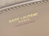 YSL Mini VOLTAIRE Box Saint Laurent Top Handle Bag in Warm Taupe Colour close up