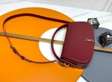 YSL VOLTAIRE Box Saint Laurent Leather Bag in Red side view