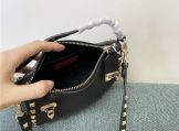 Valentino Small Rockstud Grainy Calfskin Crossbody Bag Black8